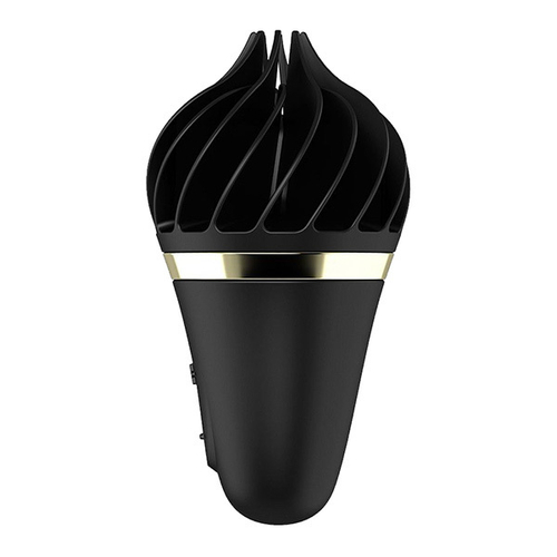 Черный вибратор-спиннер 10,5см Satisfyer Sweet Treat