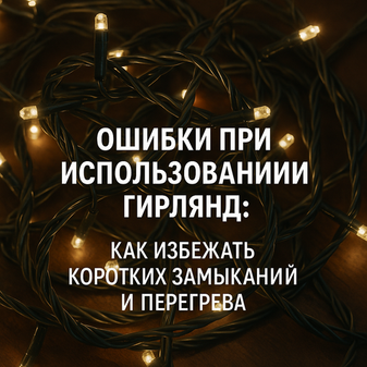Ошибки при использовании гирлянд: как избежать коротких замыканий и перегрева