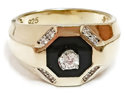 "Эстерелла" - ювелирное кольцо из серебра с позолотой 925 пробы