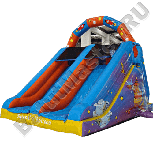 Детский надувной батут-горка "Космос"