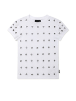 Женская Футболка Sync White Eyelet Detail Baby