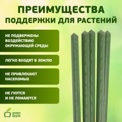 GCSP-11-120 GREEN APPLE Поддержка металл в пластике 120см o 11мм (Набор 5 шт)