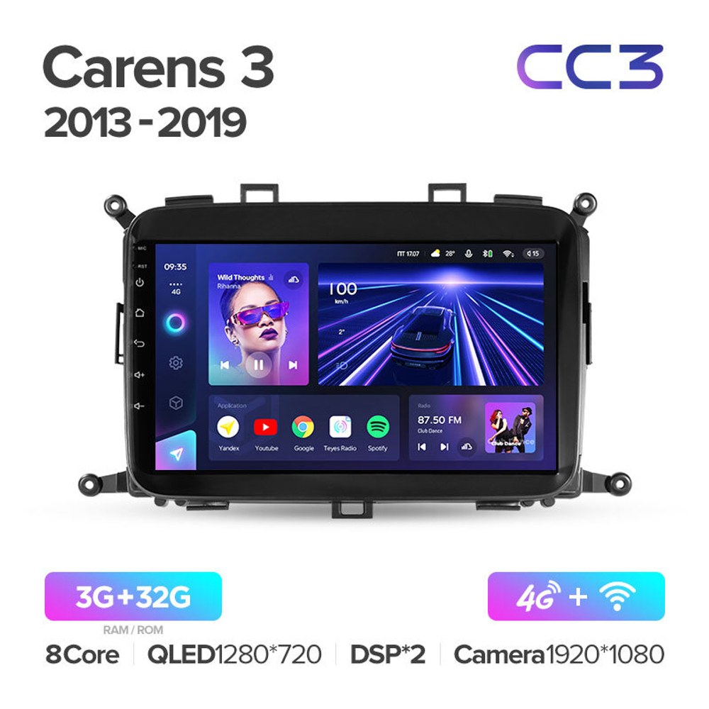 Teyes CC3 9"для KIA Carens 2013-2019