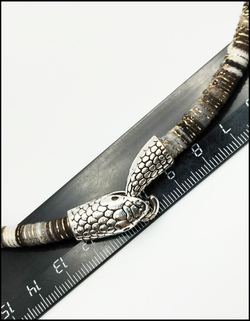 Колье - браслет "Змея" текстильный.