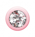 Анальная цепочка с кристаллом Baddy розовый 17,7 см