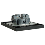 Розетка 2-местная с защитной шторкой, STEKKER, б/з, 250В, 16А, серия Эмили, RST16-5116-05, черный уголь, soft touch 49851