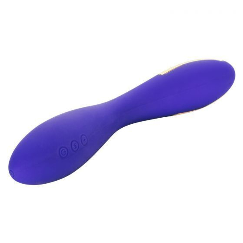Фиолетовый вибратор с электростимуляцией Intimate E-Stimulator Wand - 21,5 см. (Цвет: фиолетовый)