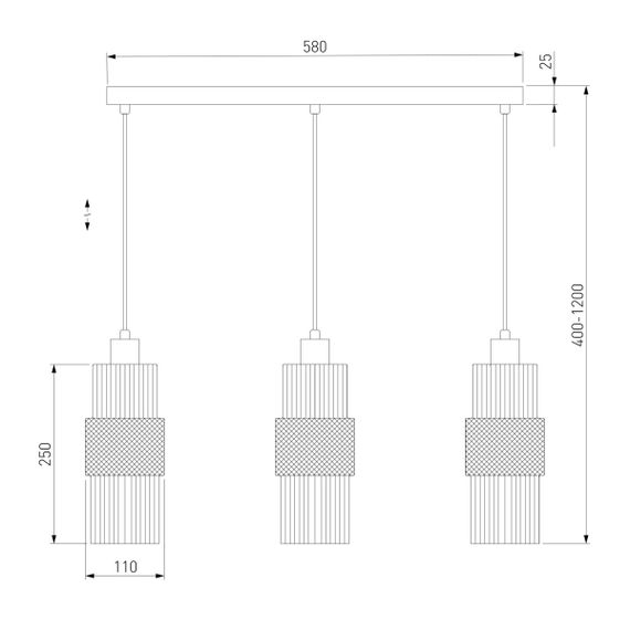 Подвесной светильник Eurosvet Soho 50209/3 бронза
