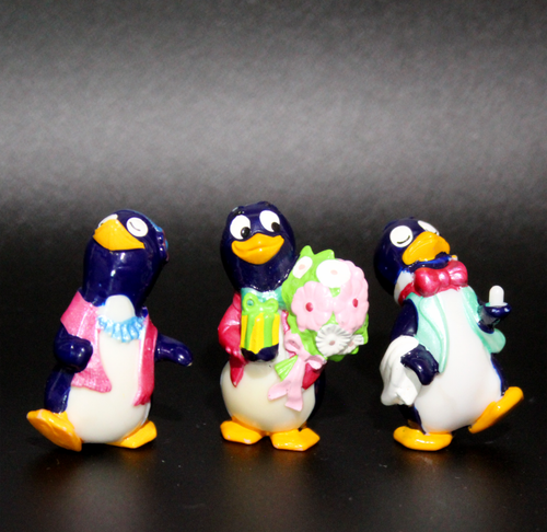 Пингвины барные, Pingo Party, Киндер-Сюрприз, Kinder, 1994 год 3 штуки