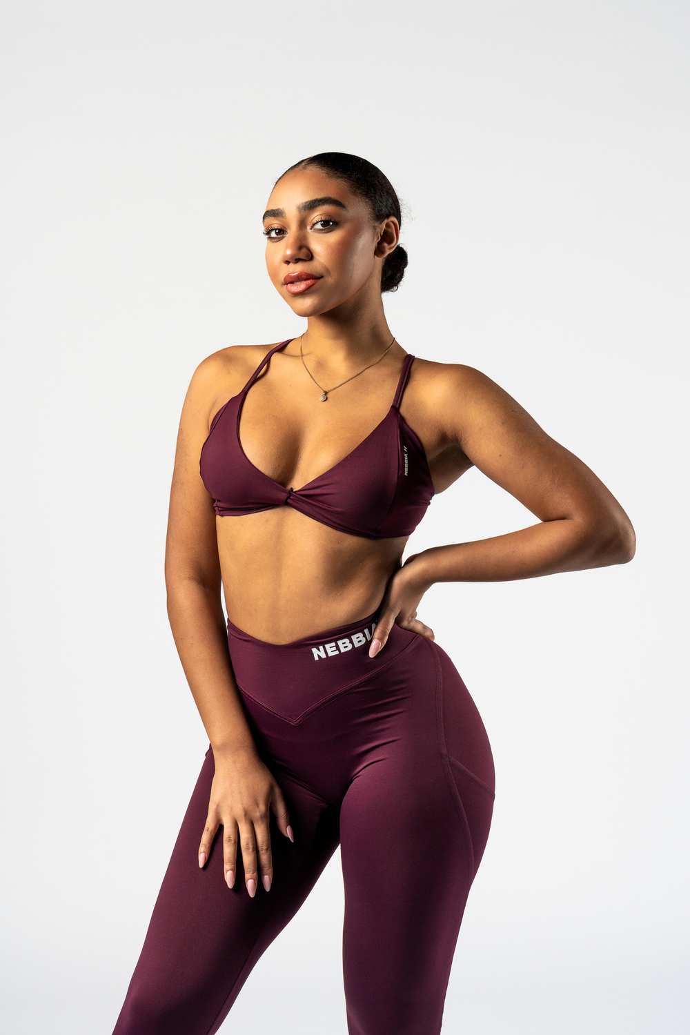 Топ Medium-Support Sports Bra TWIST-KNOT 423 Бородовый
