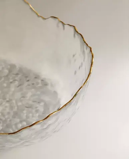 ZARA HOME СТЕКЛЯННАЯ САЛАТНИЦА, ЗОЛОТОЙ