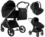 Детская коляска Pituso Teffy 3 в 1 с автокреслом Baesa Black Caviar Black/Graphite