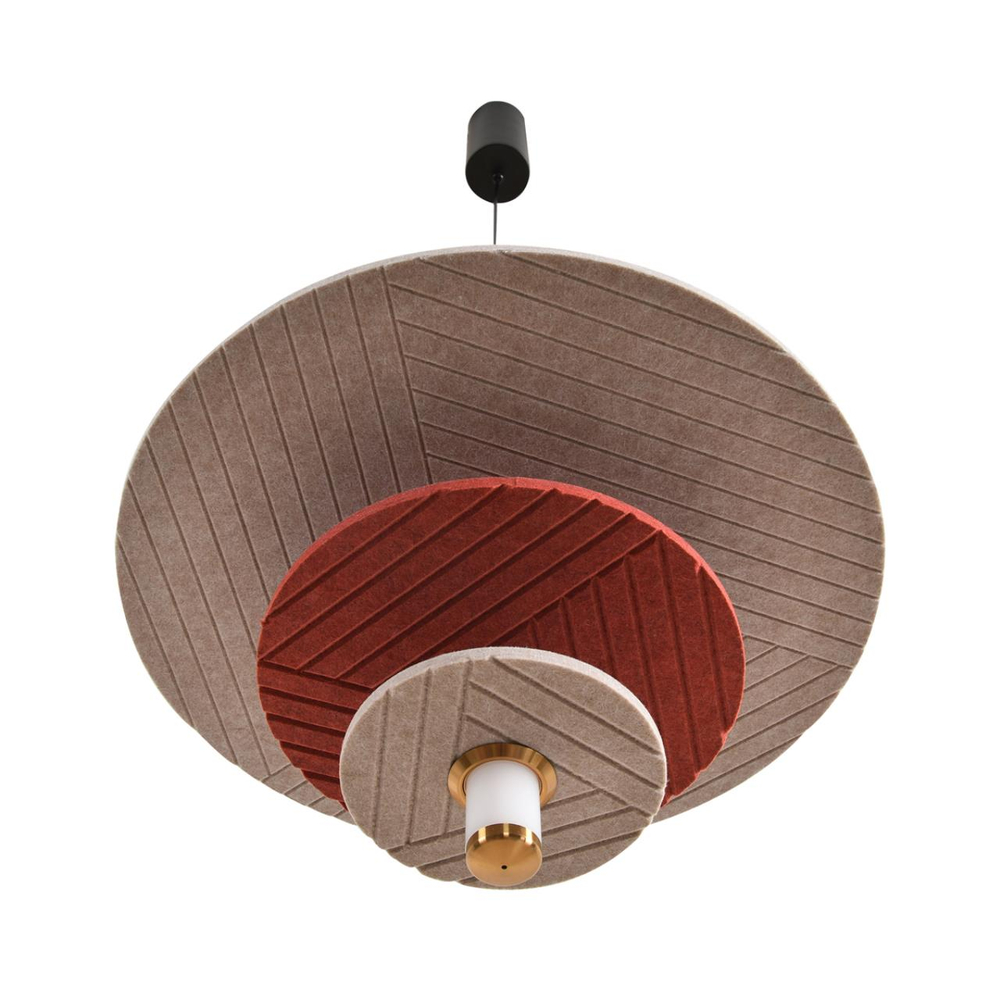 8296/14AL LEDIO LN26 365 черный/бежевый/бурый, металл/фетр/акрил Подвес LED 14W 3000K 220V FELTA