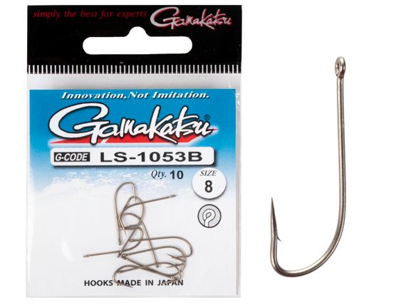 Крючки Gamakatsu LS-1053B NEW LABEL EYED HOOKS BRONZE разм. 08 10шт.