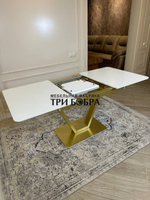 Кухонный раздвижной стол "Леон", белый