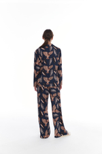 Шелковая блуза с совами