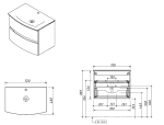 Тумба с раковиной Caprigo Integra 13911-L064 глянец GC18R 13911 70 латте