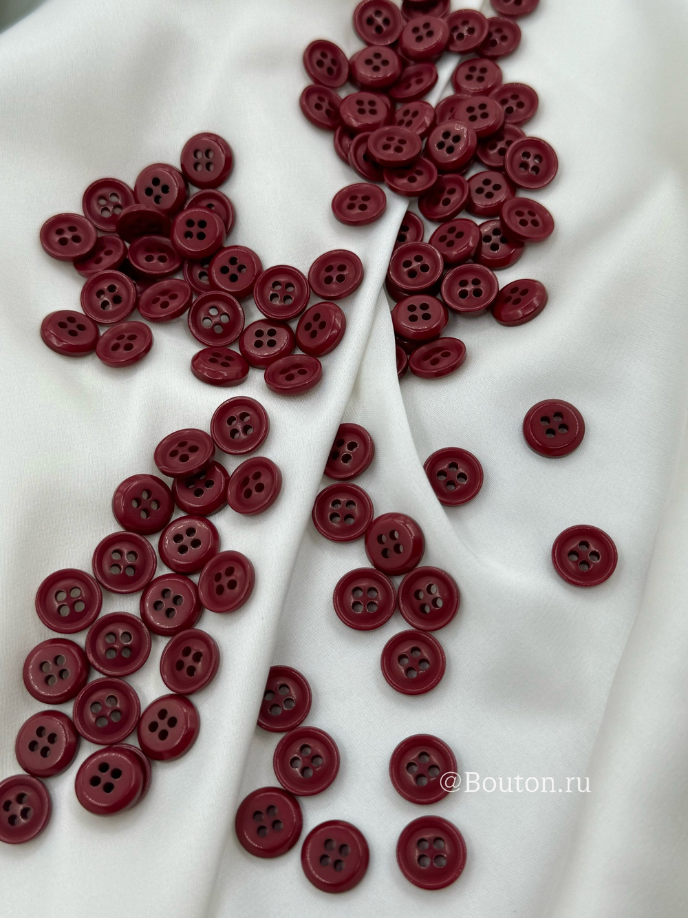 Пуговицы на прокол темно-красные (бордовые)