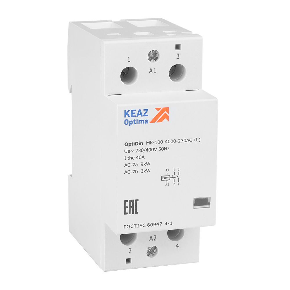 Контактор модульный OptiDin MK-100-4020-230AC (L) 40A 2НО КЭАЗ 343732