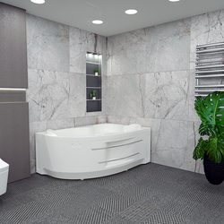 Акриловая ванна Radomir Vanessa (Радомир Ванесса) Ирма 149х96 R, с каркасом