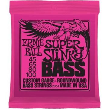 Струны для бас-гитары ERNIE BALL 2834 Nickel Wound Slinky Super 45-100