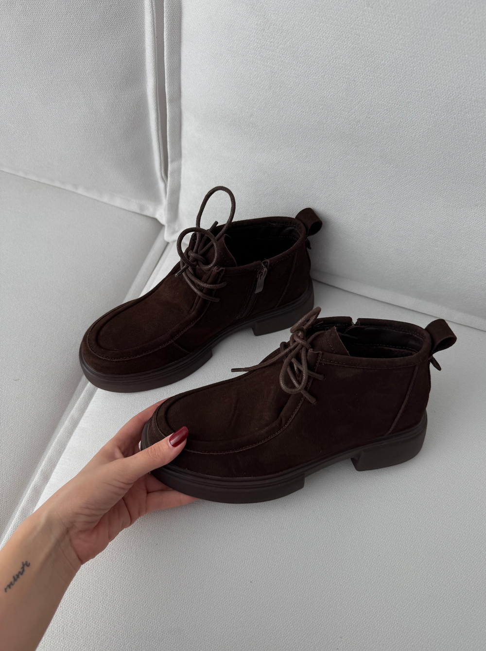 Полуботинки из натуральной замши