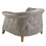 Кресло 5132/EX007-1P-T541029 серое кожаное