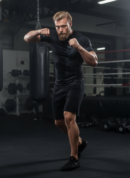 Рашгард с коротким рукавом LEGENDA Варяг черный