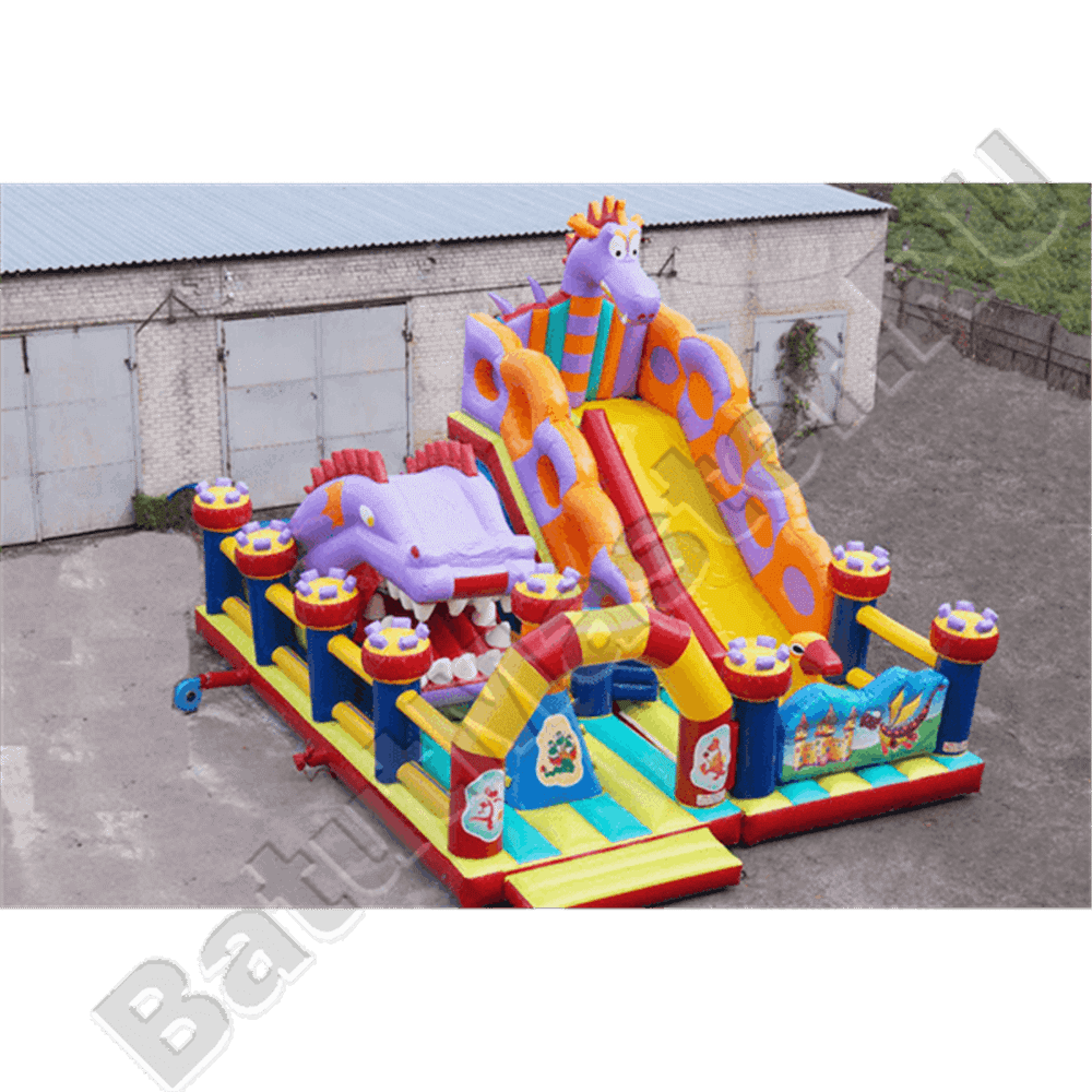 Большая надувная горка "Ящер 2"