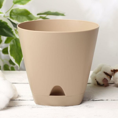 ГОРШОК Д/ЦВЕТОВ AMSTERDAM D140ММ 1,35Л МОЛОЧНЫЙ ШОКОЛАД 6199