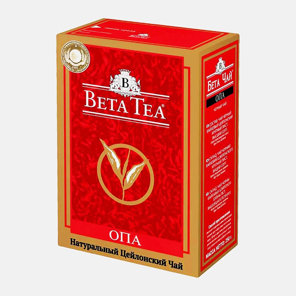 Чай черный Beta Tea байховый крупнолистовой 250г