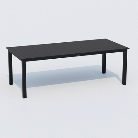 Обеденная группа Ideal Patio ДОЛЛА БОНТА каркас карбон, стол алюминий 220, ткань черная