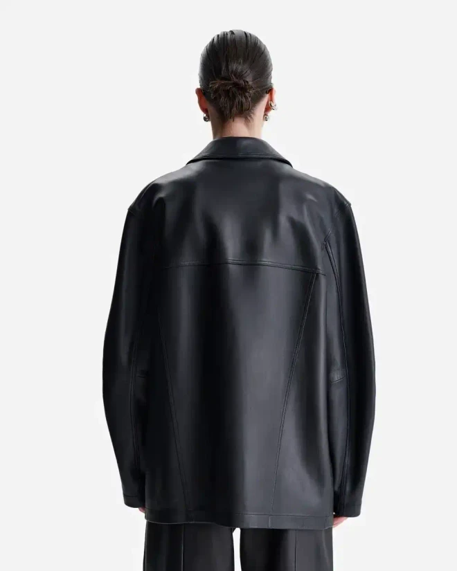 Куртка-рубашка из кожи Наппа