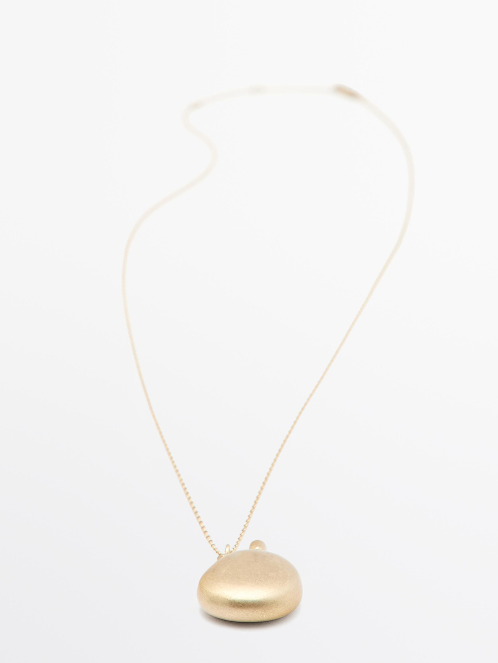 Massimo Dutti Ожерелье с металлической подвеской, золотистый