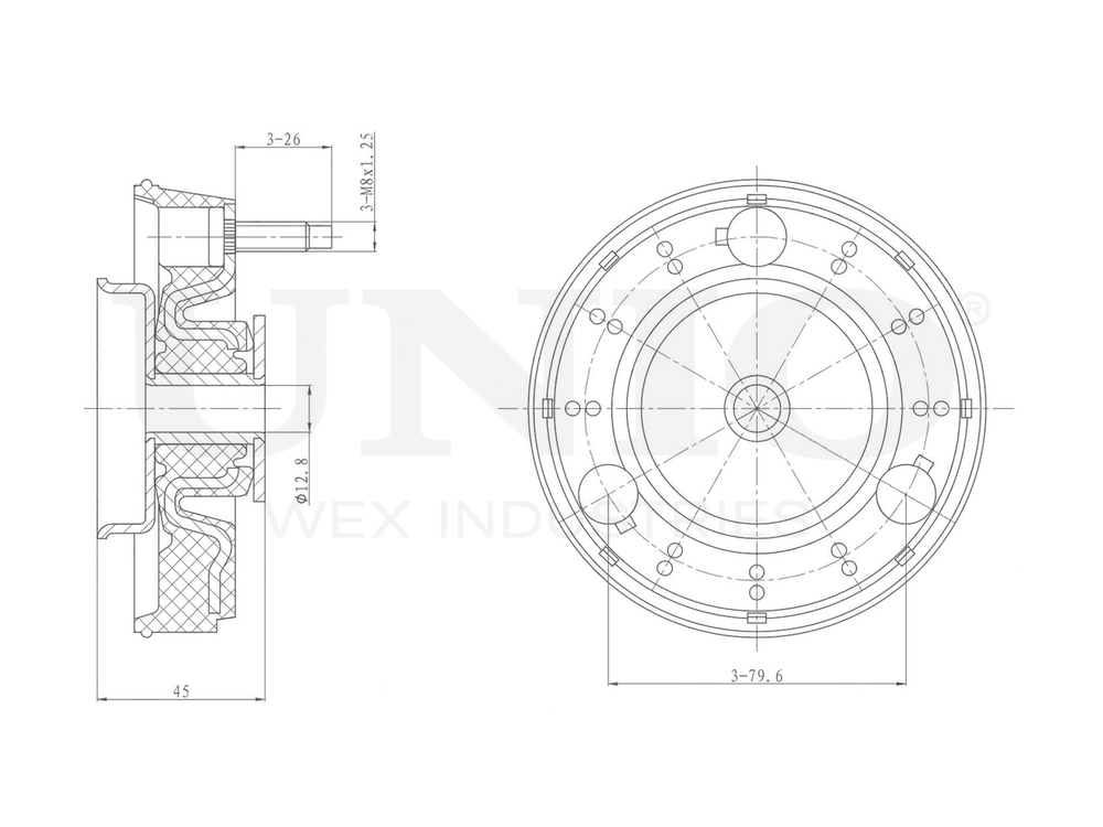 Опора амортизатора передняя UNIO RMP-13019