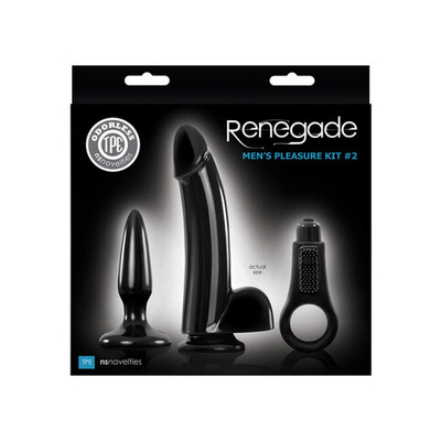 Секс-набор для мужчин Renegade Men's Pleasure Kit 2 (черный ) (Цвет: черный)