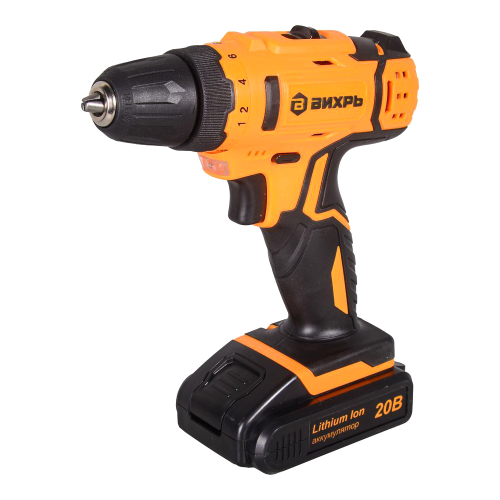 Дрель-шуруповерт аккумуляторная Вихрь ДА-20Л-2К