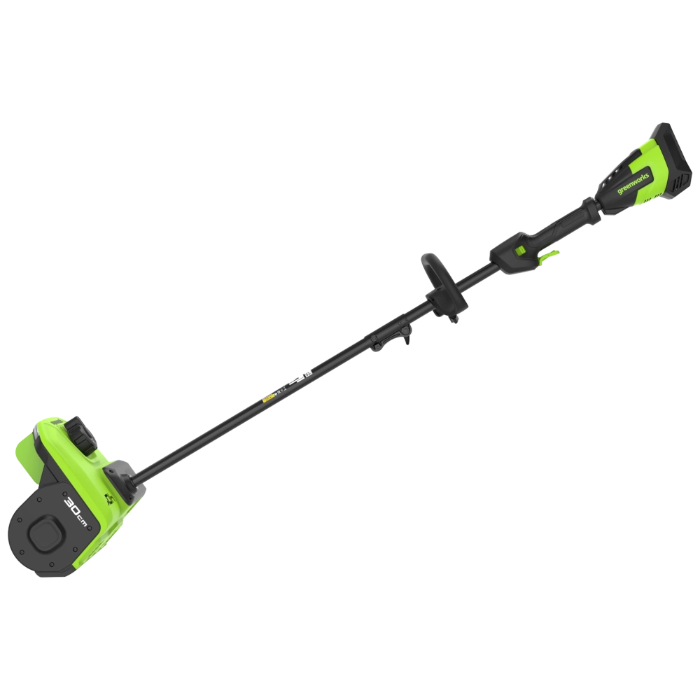 Greenworks GD40SS2 40В аккумуляторная снегоуборочная лопата (1 x 4 Ач, ЗУ) ковш 30 см, выброс 7.6 м 2603107UB