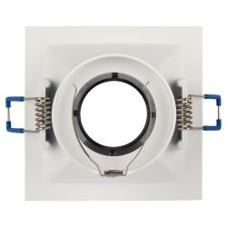 Светильник встраиваемый декоративный ЭРА KL102 WH/CH под лампу MR16 GU5.3 белый/хром | Декоративные встраиваемые светильники