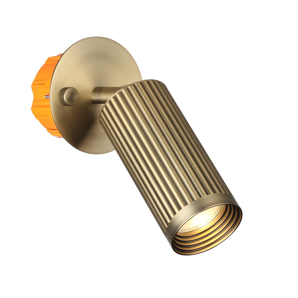 7013/1WA HIGHTECH ODL25 477 Настенный св-к поворотный на 180°/350° металл/под латунь IP20 LED GU10 10W 220V MANCHESTER