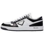 PRADA Downtown Leather Sneakers "White Black " Women"s