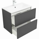 Тумба с раковиной Aquanet Арт 75 329064 ясень графит