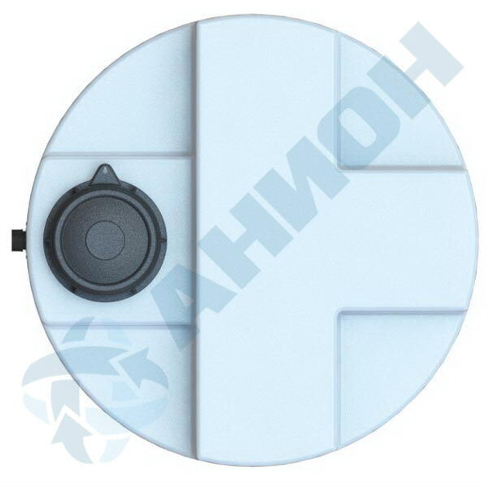 Дозировочный контейнер со сливом Анион 500 л. вертикальный (810x810x1215см;белый) - арт.559446