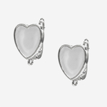 Швензы "Любимые", 16мм, перламутр, родирование