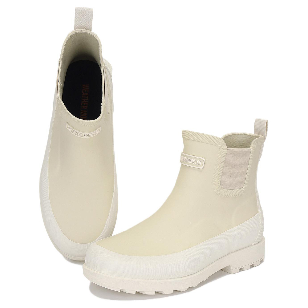 KOLON SPORT Waterproof And Wear resistant Rain Boots Women"s Ecru