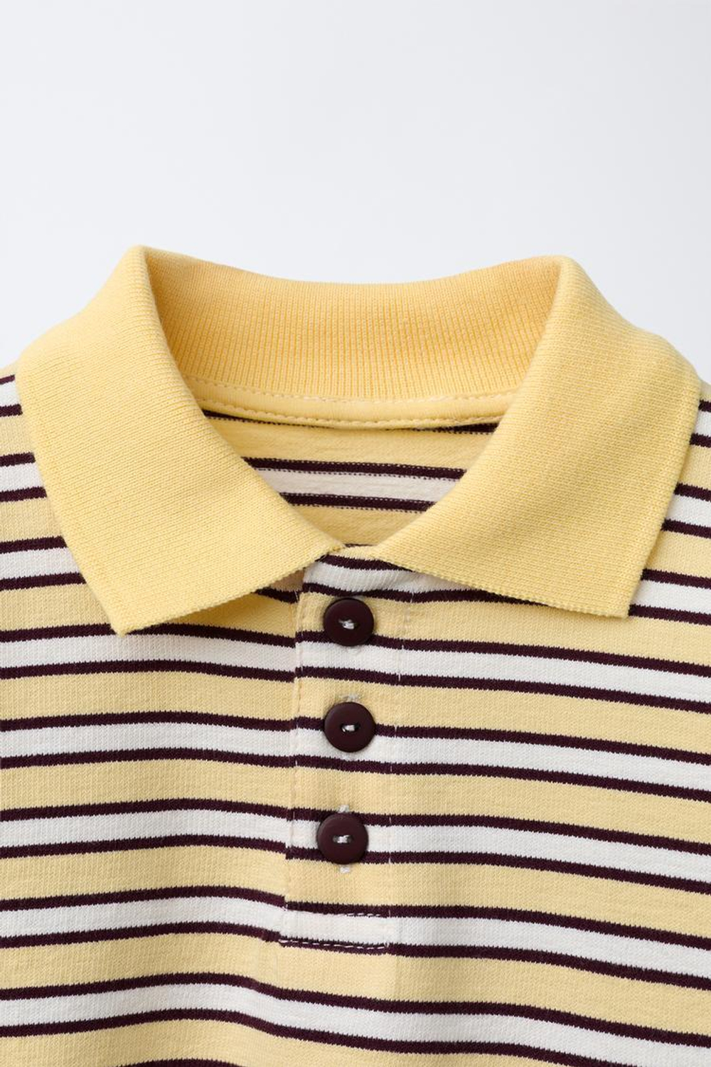ZARA ТОЛСТОВКА ПОЛО В ПОЛОСКУ, ЭКРЮ/ЖЕЛТЫЙ