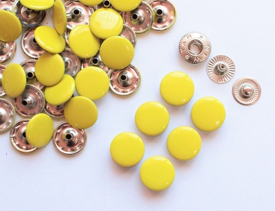Кнопки Альфа (12,5 мм, уп.10 шт.). Желтая