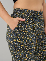 Брюки Б-18/тюльпаны-бирюзаромашки