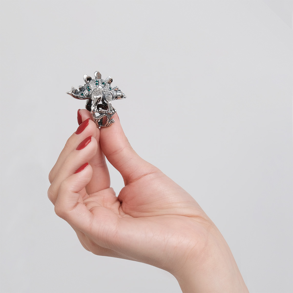 "Лаггер" кольцо в серебряном покрытии из коллекции "Вокруг света" от Jenavi