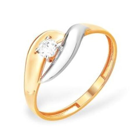 Кольцо из золота с фианитами